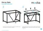 Предварительный просмотр 3 страницы Mocka Kenny Desk Assembly Instructions