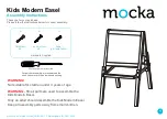 Предварительный просмотр 1 страницы Mocka Kids Modern Easel Assembly Instructions