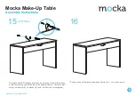 Предварительный просмотр 9 страницы Mocka Make-Up Table Assembly Instructions Manual