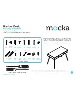 Mocka Marlow Desk Assembly Instructions Manual предпросмотр