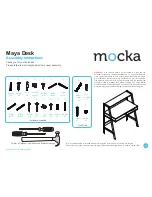 Предварительный просмотр 1 страницы Mocka Maya Desk Assembly Instructions Manual