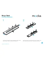 Предварительный просмотр 2 страницы Mocka Maya Desk Assembly Instructions Manual