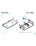 Предварительный просмотр 3 страницы Mocka Maya Desk Assembly Instructions Manual