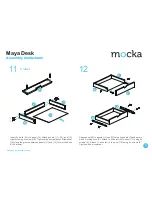 Предварительный просмотр 7 страницы Mocka Maya Desk Assembly Instructions Manual