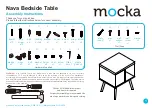 Mocka Nava Bedside Table Assembly Instructions Manual предпросмотр