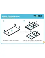 Предварительный просмотр 2 страницы Mocka Nixon Three Drawer Assembly Instructions Manual