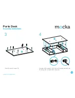 Предварительный просмотр 3 страницы Mocka Porto Desk Assembly Instructions