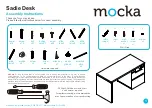 Mocka Sadie Desk Assembly Instructions Manual предпросмотр