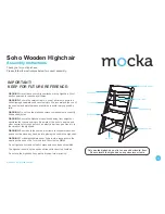 Предварительный просмотр 1 страницы Mocka Soho Wooden Highchair Assembly Manual