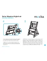 Предварительный просмотр 5 страницы Mocka Soho Wooden Highchair Assembly Manual