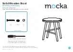 Mocka Solid Wooden Stool Assembly Instructions предпросмотр