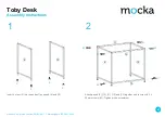 Предварительный просмотр 2 страницы Mocka Toby Desk Assembly Instructions