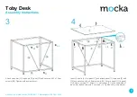 Предварительный просмотр 3 страницы Mocka Toby Desk Assembly Instructions