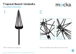 Предварительный просмотр 2 страницы Mocka Tropical Beach Umbrella Assembly Instructions