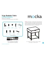 Mocka Vigo Bedside Table Assembly Instructions Manual предпросмотр