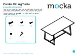 Предварительный просмотр 1 страницы Mocka Zander Dining Table Assembly Instructions