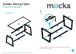 Предварительный просмотр 2 страницы Mocka Zander Dining Table Assembly Instructions