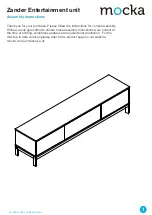 Mocka Zander Entertainment unit Assembly Instructions Manual предпросмотр