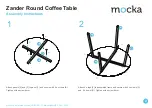 Предварительный просмотр 2 страницы Mocka Zander Round Coffee Table Assembly Instructions