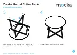 Предварительный просмотр 3 страницы Mocka Zander Round Coffee Table Assembly Instructions