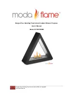 Moda flame Burgos GF202300BK User Manual preview