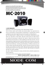 Предварительный просмотр 7 страницы Mode com MC-2010 User Manual