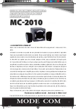 Предварительный просмотр 11 страницы Mode com MC-2010 User Manual