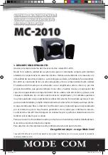 Предварительный просмотр 19 страницы Mode com MC-2010 User Manual