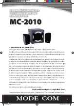 Предварительный просмотр 35 страницы Mode com MC-2010 User Manual