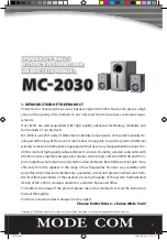 Preview for 3 page of Mode com MC-2030 User Manual