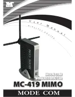 Preview for 1 page of Mode com MC-419 MIMO User Manual