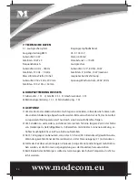 Preview for 30 page of Mode com MC-5020 User Manual