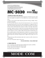 Preview for 3 page of Mode com MC-5030 Instruction Manual