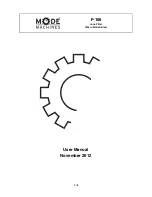 Mode Machines Micro Mode Series User Manual preview