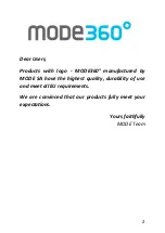 Preview for 2 page of MODE360 FA40 User Manual