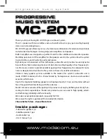 Предварительный просмотр 2 страницы Modecom MC-2070 User Manual