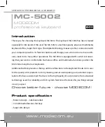 Предварительный просмотр 2 страницы Modecom MC-5002 User Manual