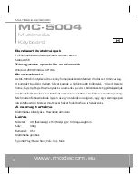 Предварительный просмотр 8 страницы Modecom MC-5004 User Manual