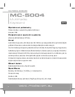 Предварительный просмотр 10 страницы Modecom MC-5004 User Manual