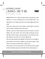 Предварительный просмотр 2 страницы Modecom MC-619 User Manual