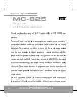 Preview for 2 page of Modecom MC-825 Sapphire User Manual