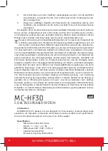 Предварительный просмотр 6 страницы Modecom MC-HF30 User Manual