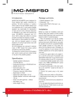 Предварительный просмотр 2 страницы Modecom MC-MSF50 User Manual