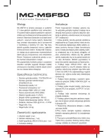 Предварительный просмотр 3 страницы Modecom MC-MSF50 User Manual