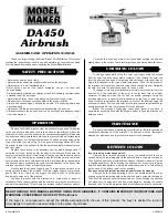 Preview for 1 page of MODEL MAKER DA450 Assembly And Operation Manual