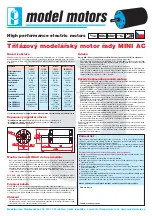 MODEL MOTORS Mini AC Series Instruction Manual предпросмотр