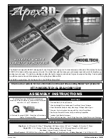 Предварительный просмотр 1 страницы Model Technology Apex 3D EP ARF Assembly Instructions Manual