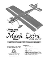 Modeltech Magic Extra 300L Instructions For Final Assembly preview