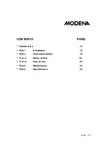 Preview for 17 page of Modena MG 2502 Manual