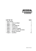 Preview for 3 page of Modena SC 1431 L Manual